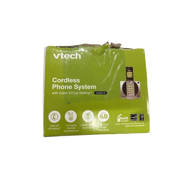 Vtech DECT 6.0 Cordless Phone System w/ Caller ID Telephone CS6919 SILVER - Picture 3 of 7